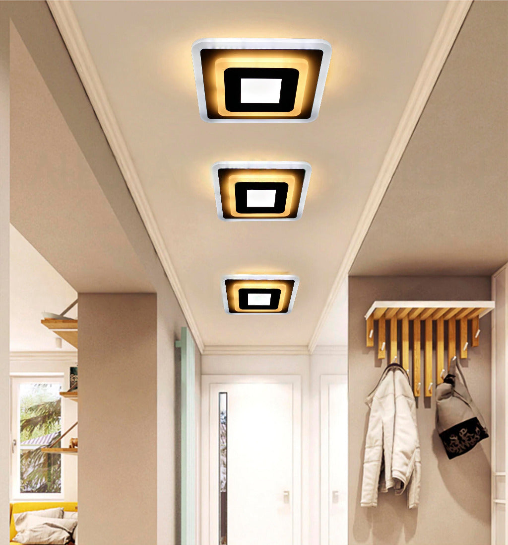 Lustra LED MORNIKA 14W, Diametru 25cm, Patrata, lumina Neutra, Alb Lustra LED Default Title Alessandro Design