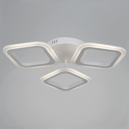 Lustra LED ERIKA 20W, 3 Patrate, Lumina Neutra 4000k, Alb, Metal si Acril Lustre LED Aplicate Default Title Alessandro Design