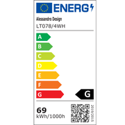 Lustra LED cu telecomanda si cristal LEILA RGB 69W, 4 Patrate, lumina Rece/Calda/Neutra, Dimabila, Alb Lustre LED cu Telecomanda Default Title Alessandro Design
