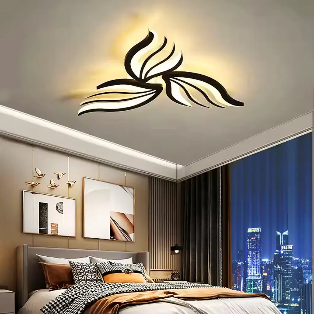Lustra LED cu telecomanda SAKURA 37W, 3 Petale, lumina Rece/Calda/Neutra, Dimabila, Alb Lustre LED cu Telecomanda Default Title Alessandro Design
