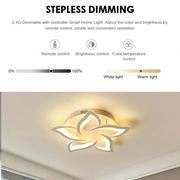 Lustra LED cu telecomanda LOTUS 54W, 5 Petale, lumina Rece/Calda/Neutra, Dimabila, Alb Lustre LED cu Telecomanda Default Title Alessandro Design