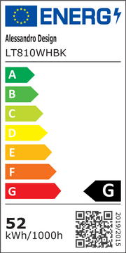 Lustra LED cu telecomanda VECTOR ARCUS 52W, 2 Elemente, lumina Rece/Calda/Neutra, Dimabila, Alb Negru, Metal