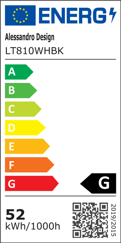 Lustra LED cu telecomanda VECTOR ARCUS 52W, 2 Elemente, lumina Rece/Calda/Neutra, Dimabila, Alb Negru, Metal