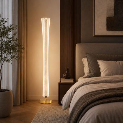 Lampadar LED 40W Modern Augustinus 127Cm Luminca Calda/Neutra/Rece Auriu