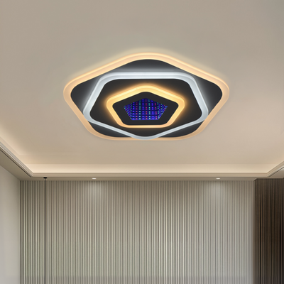 Lustra LED NEXA 3D 39W, Diametru 25cm, lumina Rece/Calda/Neutra , Alb