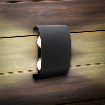 Aplica LED Fantas de Exterior si Interior, 4 Surse x 1W, IP65, Metalic, Negru, 3000K