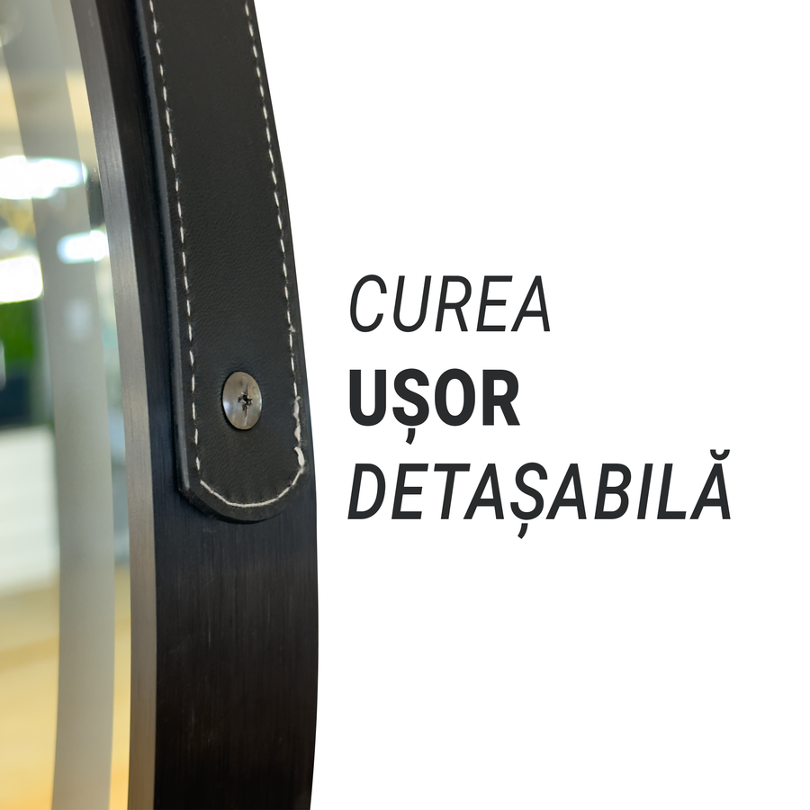Oglinda LED Rotunda, 11W, 60cm, Micah Senzor MotionGlow Marcello, Sistem Dezaburire, Ceas & Termometru, Lupa Cosmetica, Dimabila Oglinzi Marcello Default Title Alessandro Design