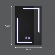 Oglinda LED Rectangulara, 50x70cm, ECLISSA Touch, Sistem Dezaburire, Dimabila