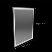 Oglinda LED Rectangulara, 50x70cm, FRAME Basic Touch