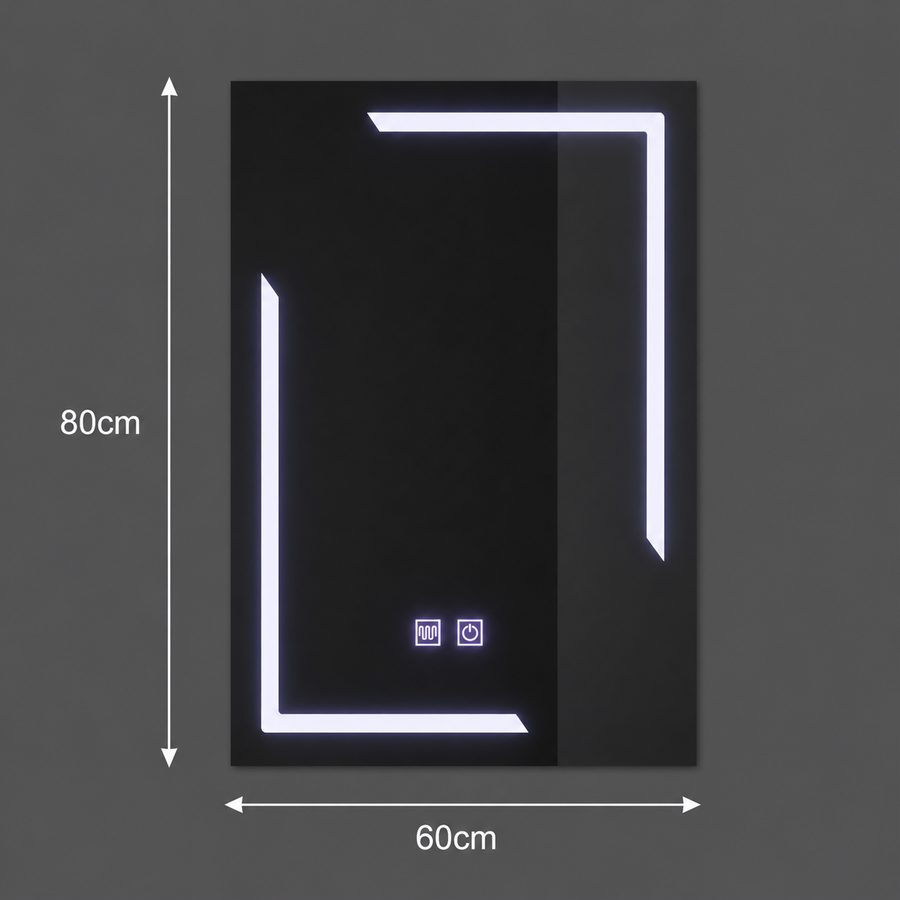 Oglinda LED Rectangulara, 60x80cm, ECLISSA Touch, Sistem Dezaburire, Dimabila