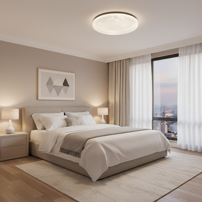 Plafonieră LED 35 cm, 31W, 3000K / 4000K / 6000K, Alb, Metal si Acril