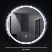 Oglinda LED Rotunda, 50cm, Basic Touch