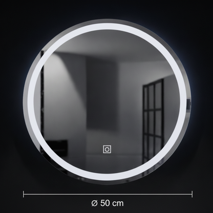 Oglinda LED Rotunda, 50cm, Basic Touch