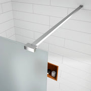 Paravan duș Walk-In 90x195 cm, sticlă securizată 8 mm, satin, profil metalic rezistent Dus Walk-in Default Title Alessandro Design