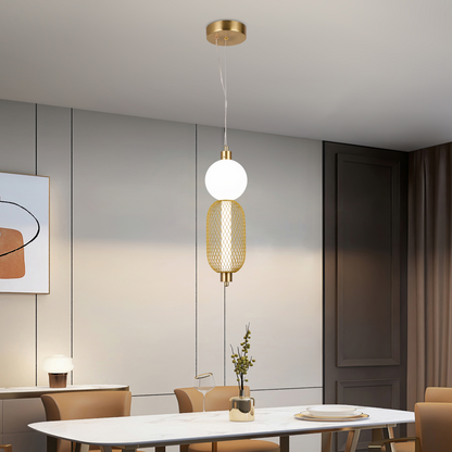 Lustra LED Suspendata LM550/2GD, 11W, Lumina 3000/4000/6000K, Auriu, Inaltime Reglabila Lustre Moderne Default Title Alessandro Design