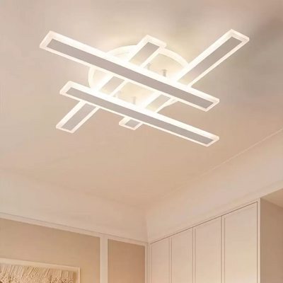 Lustra LED cu Telecomanda ZYRON Magno, 79W, 46x5.5x7.5, Lumina Rece/Calda/Neutra, Dimabila, Alb, Metal, Plexiglas