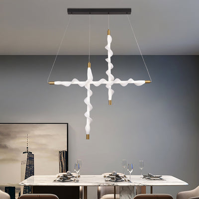 Lustra LED Suspendata Acril UNDA Bishop, 22W, Lumina 3000/4000/6000K, Alb, Inaltime Reglabila