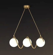 Lustra LOFT Haven, 3x G9, Alb Auriu, Metal, Inaltime Reglabila, Modern Lustre Moderne Default Title Alessandro Design