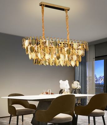 Candelabru Cristal VENARIA 12x E14, 80cm, Auriu Lucios, Inaltime Reglabila