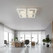Lustra LED cu telecomanda SUSAN 96W, 4 Patrate, lumina Rece/Calda/Neutra, Dimabila, Alb Lustre LED cu Telecomanda Default Title Alessandro Design