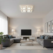 Lustra LED cu telecomanda SUSAN 96W, 4 Patrate, lumina Rece/Calda/Neutra, Dimabila, Alb Lustre LED cu Telecomanda Default Title Alessandro Design