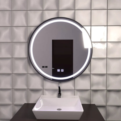 Oglinda LED Rotunda 60cm, Lucea Touch, Sistem Dezaburire, Dimabila Oglinda Baie cu LED si Dezaburire Default Title Alessandro Design