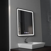 Oglinda LED Rectangulara, 75x90cm, Favola MotionGlow Marcello, Sistem Dezaburire, Ceas & Termometru, Dimabila