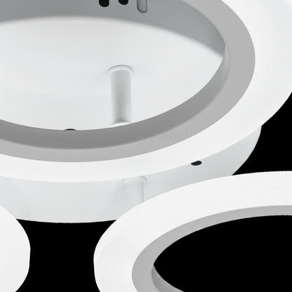 Lustra LED MARA 27W, 3 Cercuri, lumina Neutra, Alb