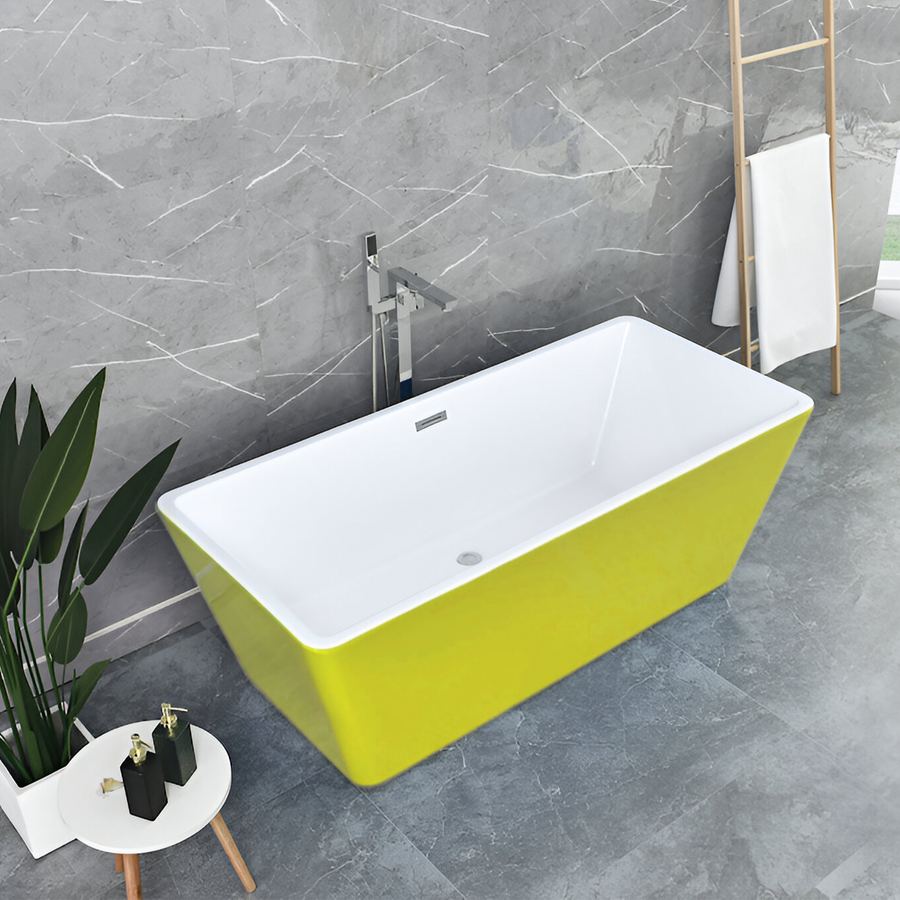 Cada Freestanding, Drepuntghiulara, Acril, Lemon Yellow, 170×78×60 Cm Cazi Freestanding Default Title Alessandro Design