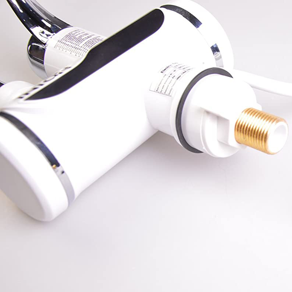 Robinet Electric cu Incalzire Instantanee a Apei, Afisaj Temperatura LED, Orizontal cu Montaj pe Chiuveta/Cada, Putere 3000 W, Apa Calda 30°C-60°C, Alb, Z007XDT Baterii de Bucatarie Default Title Alessandro Design