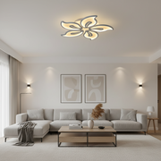 Lustra LED cu telecomanda JASMINE 66W, 5 Petale, lumina Rece/Calda/Neutra, Dimabila, Alb Lustre LED cu Telecomanda Default Title Alessandro Design