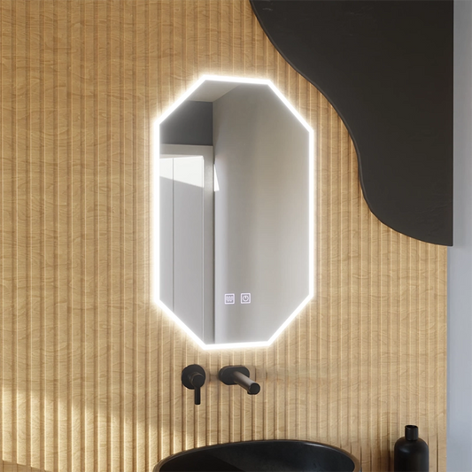 Oglinda LED Poligon E43S/50X80, Lumina si Sistem Dezaburire, 50X80cm