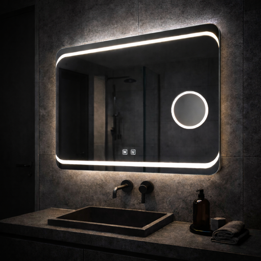 Oglinda LED Rectangulara, 80x60cm, Stella Touch, Sistem Dezaburire Oglinzi Korman E Default Title Alessandro Design
