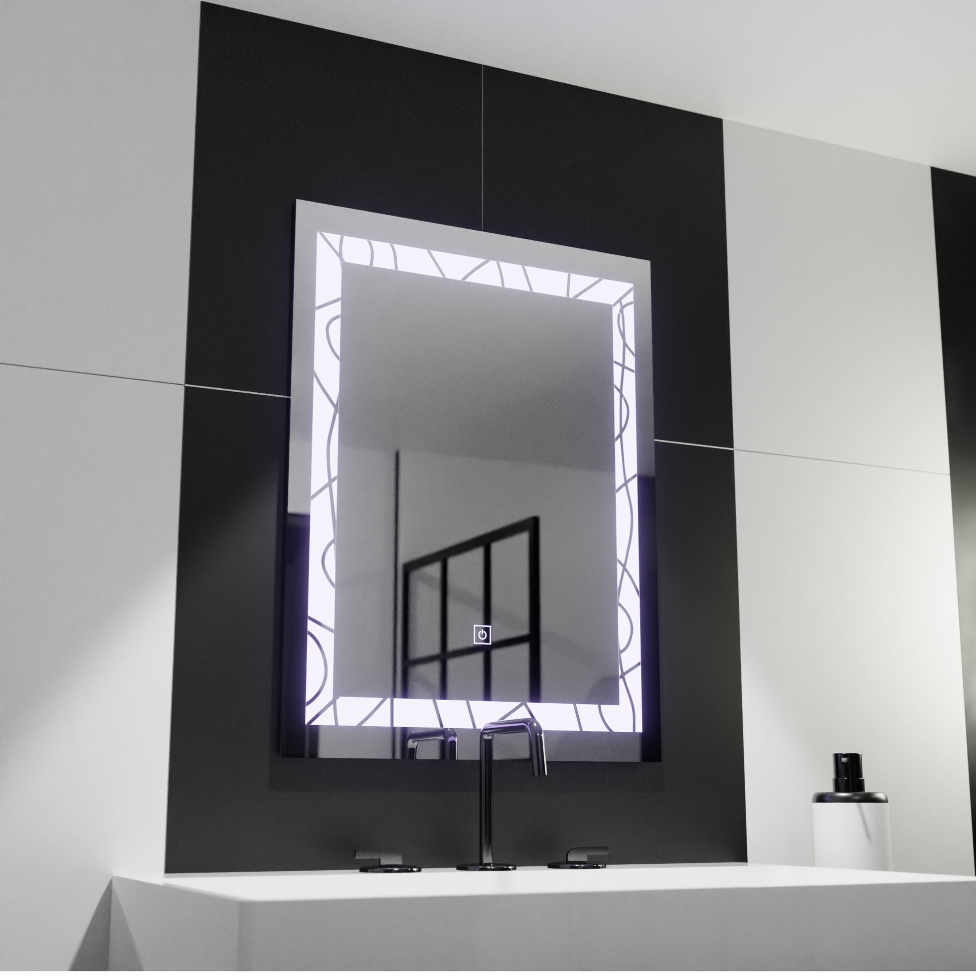 Oglinda LED Rectangulara, 60x80cm, Deco Frame Basic Touch Oglinzi Korman C Default Title Alessandro Design