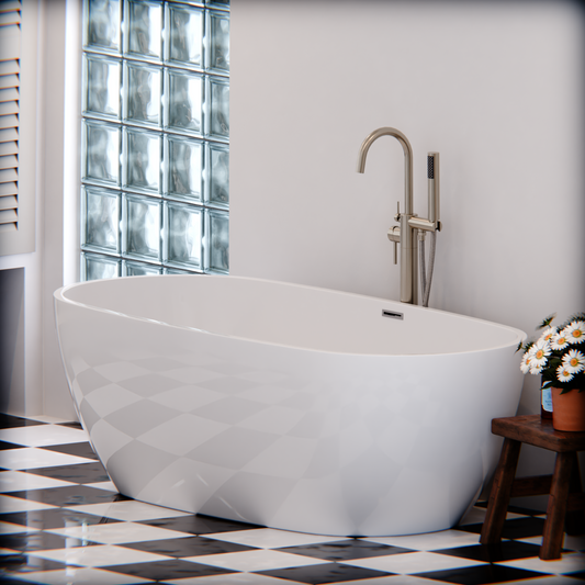 Cada Freestanding, Semi-ovala, Acril, Alba, 150×72×60 Cm Cazi Freestanding Default Title Alessandro Design