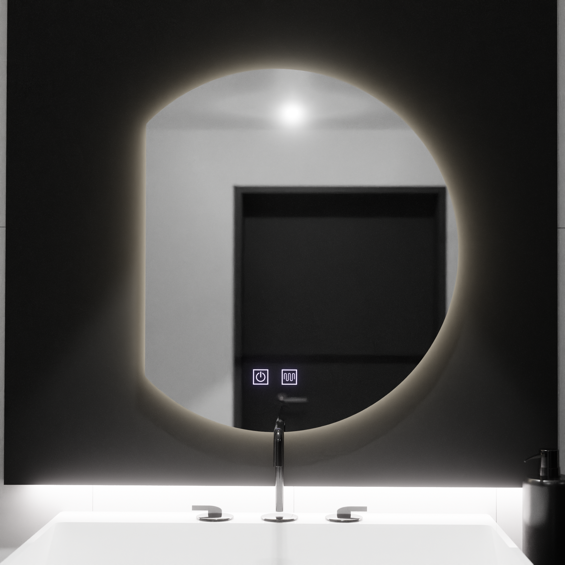 Oglinda LED Semiluna 54x60, Arcana Touch, Sistem Dezaburire, Dimabila Oglinzi Korman E Default Title Alessandro Design