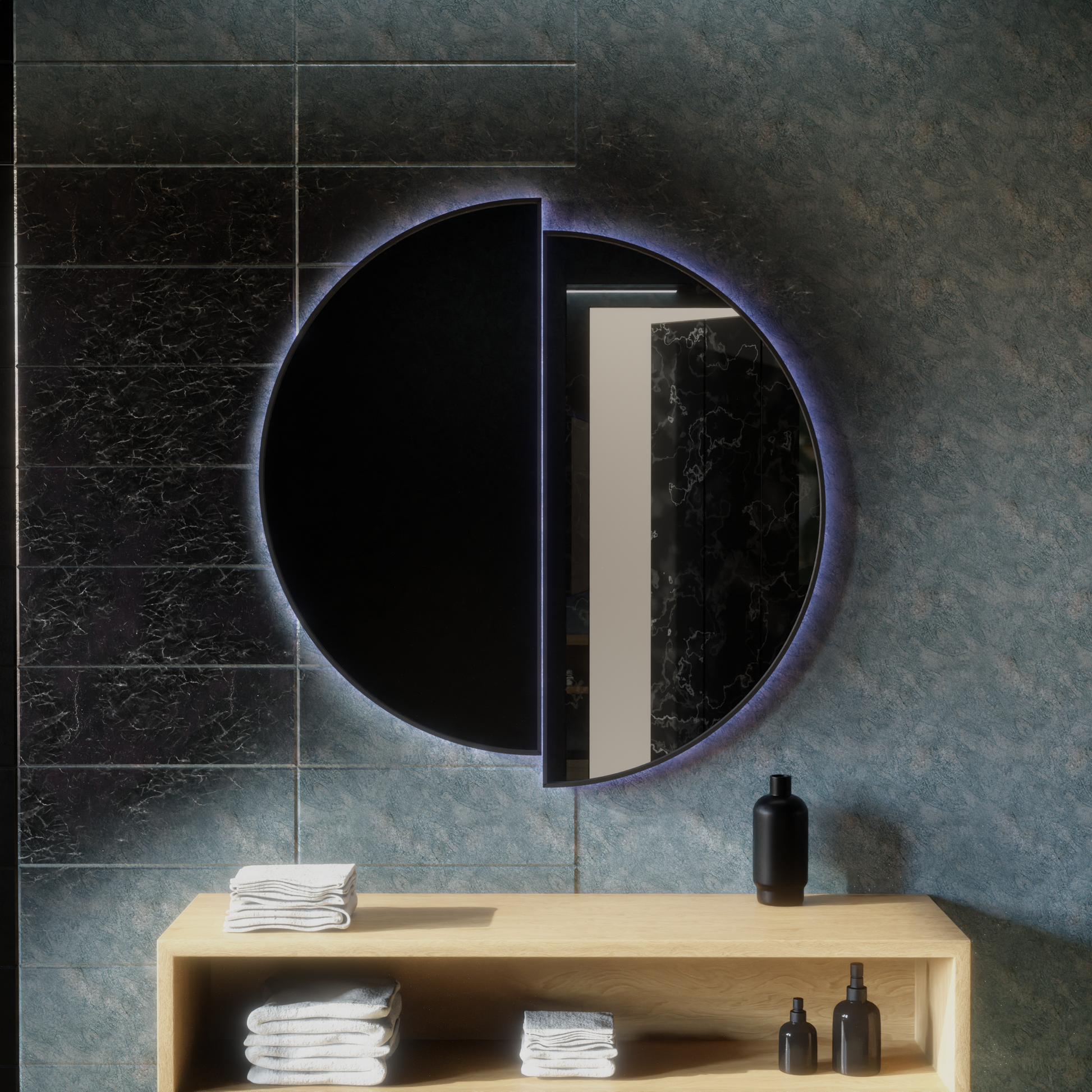 Oglinda LED Touch Mariah Sistem Dezaburire 60X60cm Oglinzi Korman E Default Title Alessandro Design