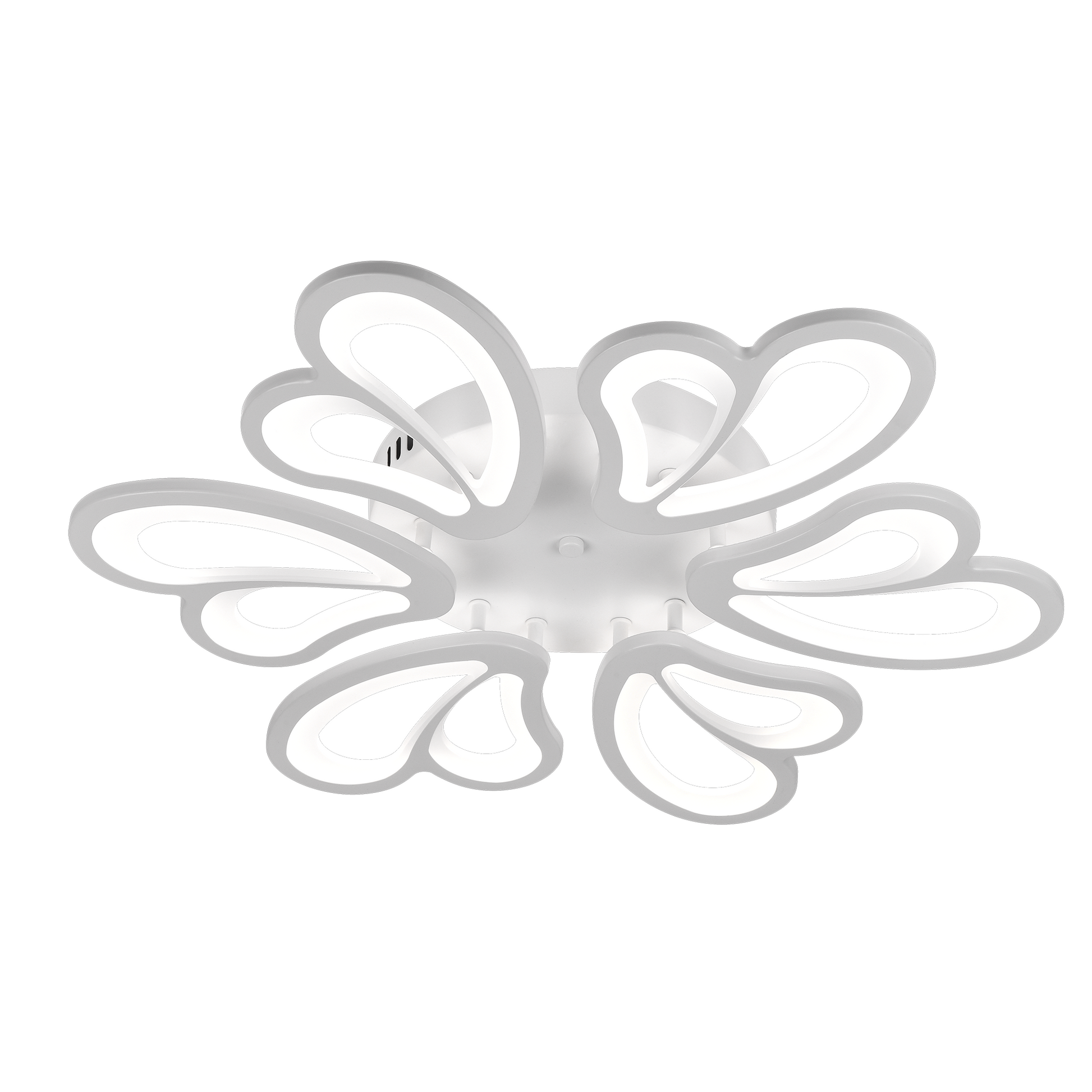 Lustra LED cu telecomanda BLOSSOM 78W, 6 Petale, Diametru 60cm, lumina Rece/Calda/Neutra, Dimabila, Alb Lustre LED cu Telecomanda Default Title Alessandro Design