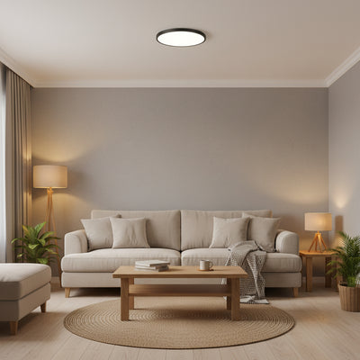 Plafoniera LED SOLIS 47cm 70W Lumina Rece Negru