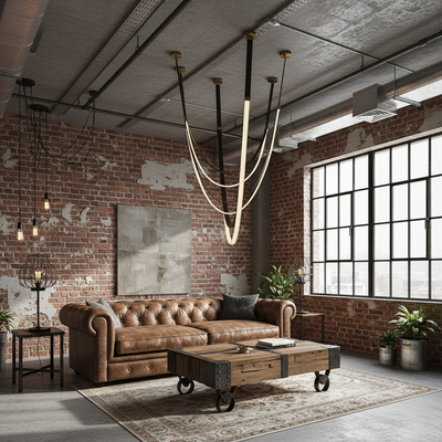Candelabru Modern, LED, ARIA Largo, 31W, lumina Calda, Negru