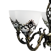 Lustra Rustic COTTAGE, 5XE27, Bronz Antichizat, Metal si Sticla Candelabre Clasice Default Title Alessandro Design