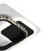 Lustra LED cu cristal ARIELLA 39W, Patrata, lumina Rece/Calda/Neutra, Negru Lustre LED Default Title Alessandro Design