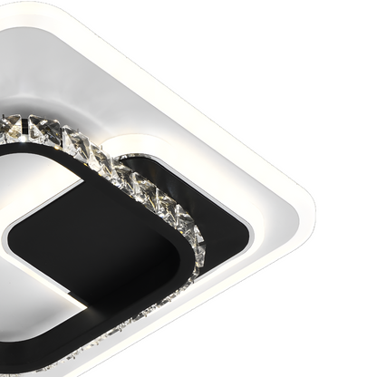 Lustra LED cu cristal ARIELLA 39W, Patrata, lumina Rece/Calda/Neutra, Negru Lustre LED Default Title Alessandro Design