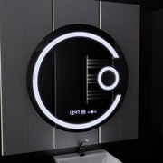 Oglinda LED Rotunda, 22W, 70cm, Visio MotionGlow Marcello, Sistem Dezaburire, Ceas & Termometru, Lupa Cosmetica, Dimabila Oglinzi Marcello Default Title Alessandro Design