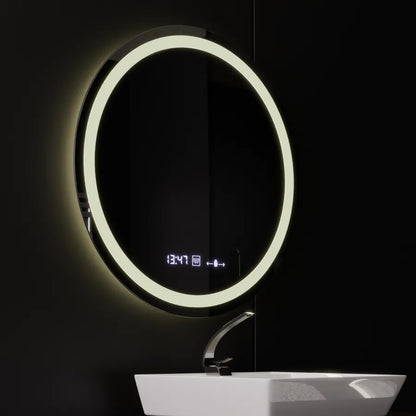Oglinda LED Rotunda, Diametru 50cm, Celeste MotionGlow Marcello, Sistem Dezaburire, Ceas & Termometru, Dimabila, Lumina Calda Neutra Rece 3000K/4000K/6000K Oglinzi Marcello Default Title Alessandro Design