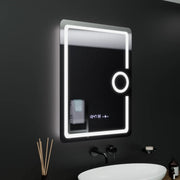 Oglinda LED Rectangulara, 60x80cm, Eclat MotionGlow Marcello, Ceas & Termometru, Sistem Dezaburire, Lupa Cosmetica, Dimabila Oglinzi Marcello Default Title Alessandro Design