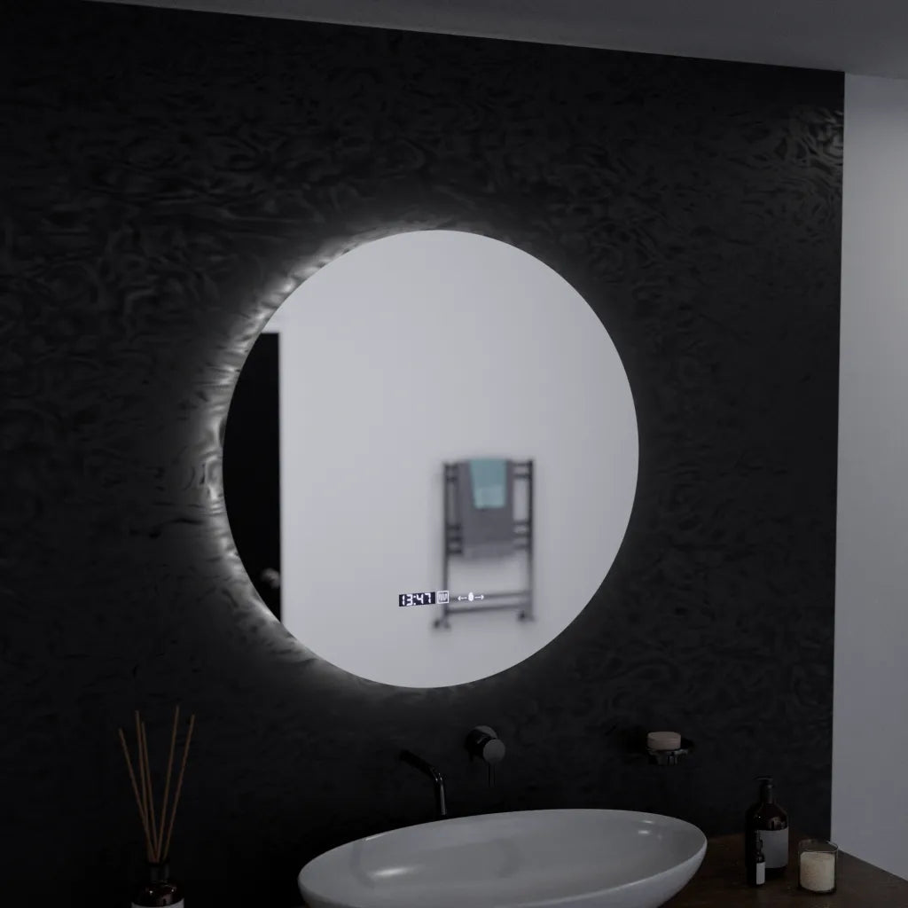 Oglinda LED Rotunda, 60cm, Serenite MotionGlow Marcello, Sistem Dezaburire, Ceas & Termometru, Dimabila Oglinzi Marcello Default Title Alessandro Design