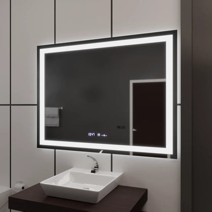 Oglinda LED Rectangulara 120x80cm Vérité MotionGlow Marcello, Sistem Dezaburire, Ceas & Termometru, Dimabila Oglinzi Marcello Default Title Alessandro Design