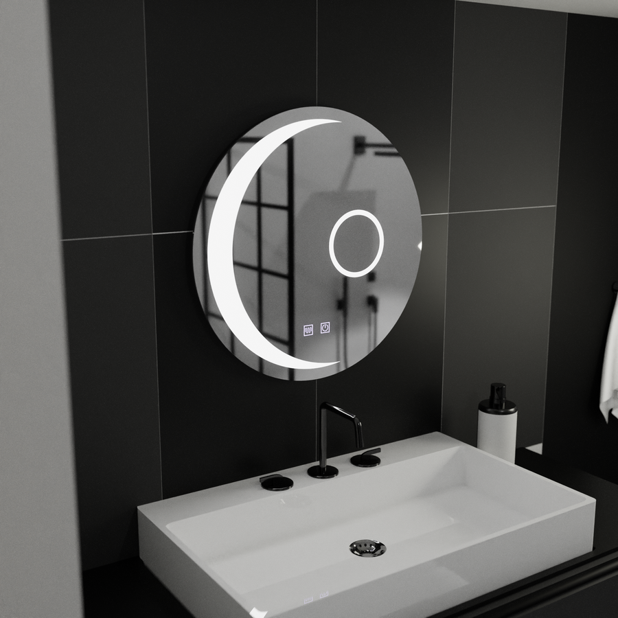 Oglinda LED Rotunda, 60cm, Orbis Touch, Sistem Dezaburire,Dimabila Oglinzi Korman E Default Title Alessandro Design