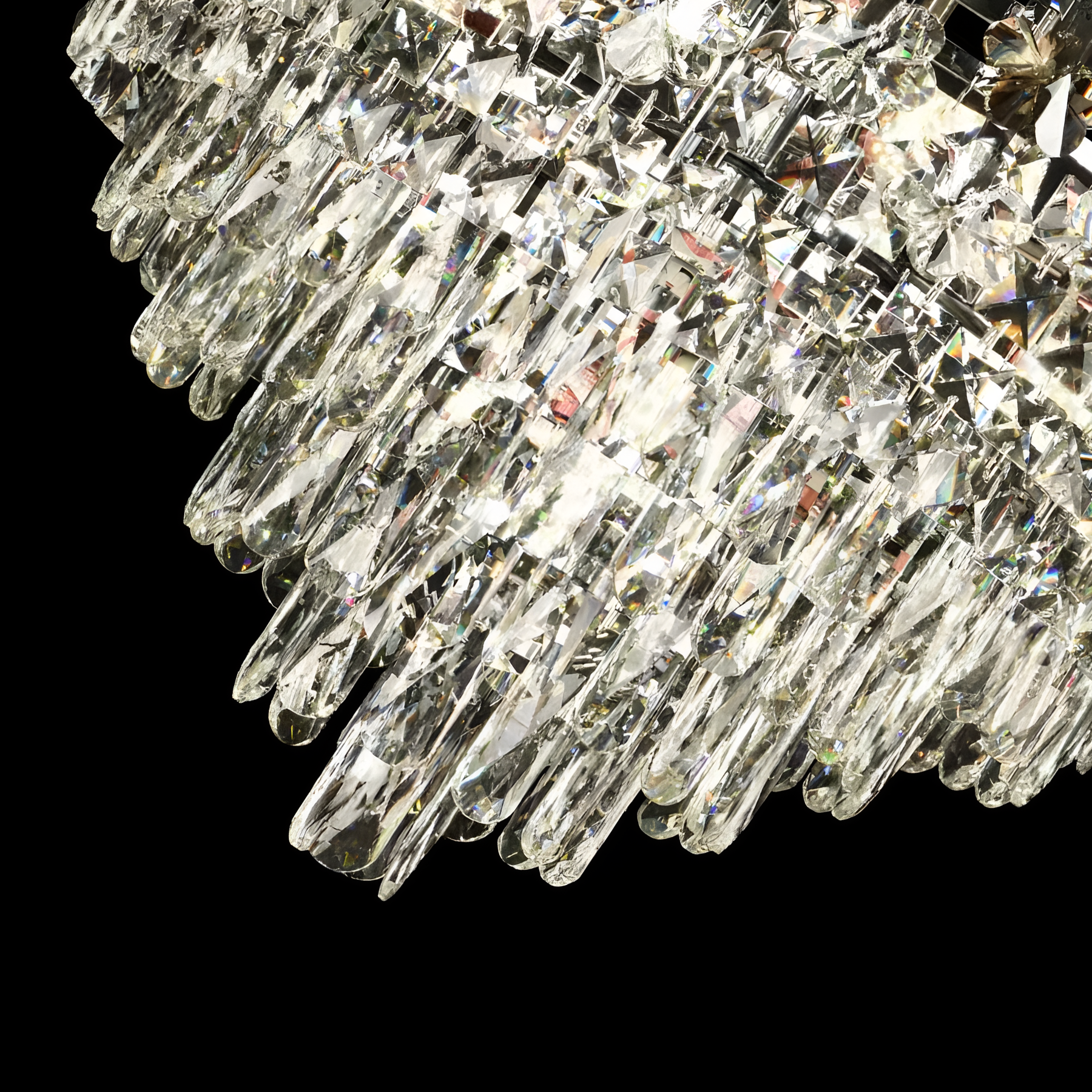 Candelabru Cristal FLORENCE Eleganza, 9x E14, Diametru 50cm, Crom Lucios, Inaltime Reglabila Candelabre Cristal Default Title Alessandro Design